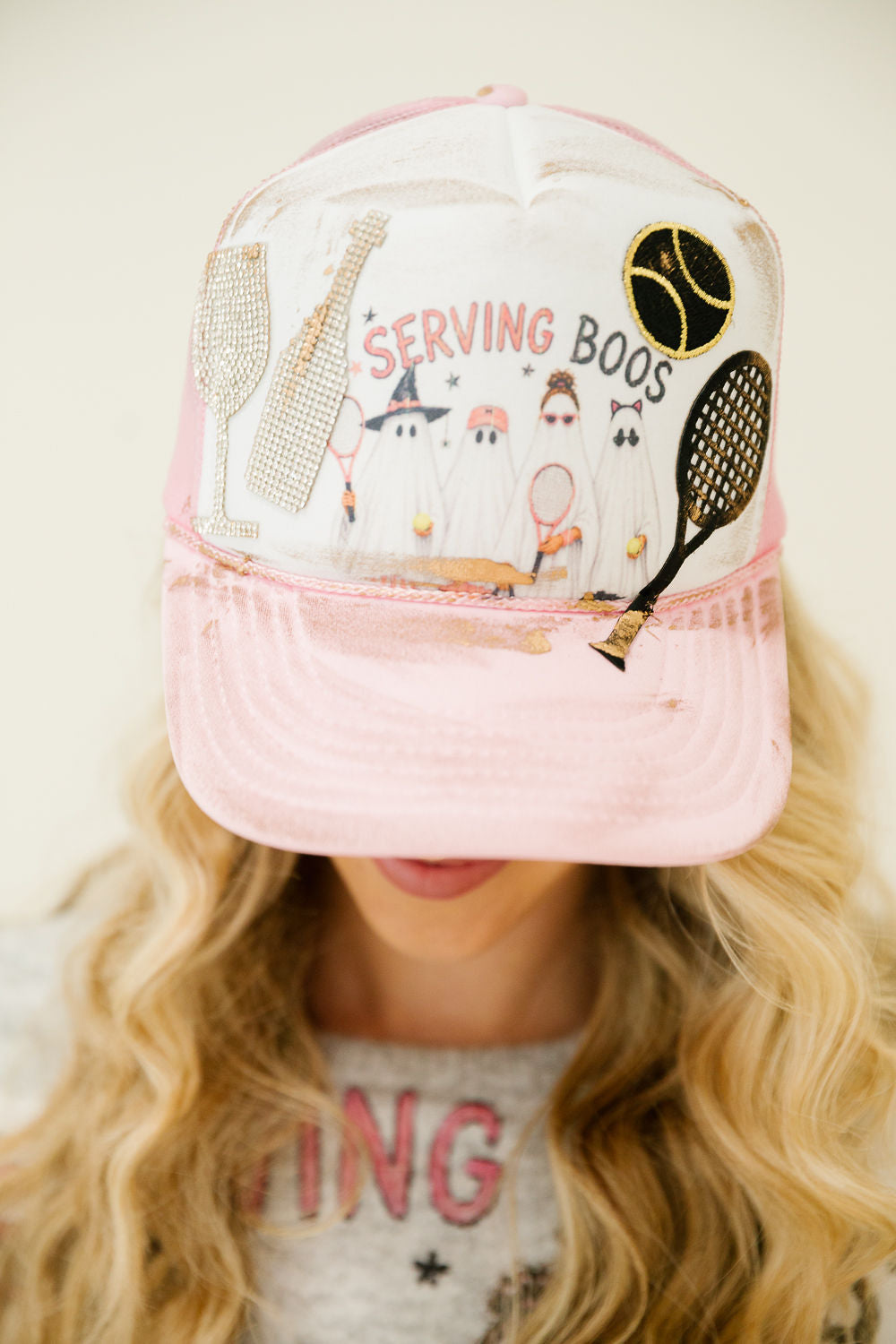 SERVING BOOS PINK TRUCKER HAT TRUCKER HAT Judith March