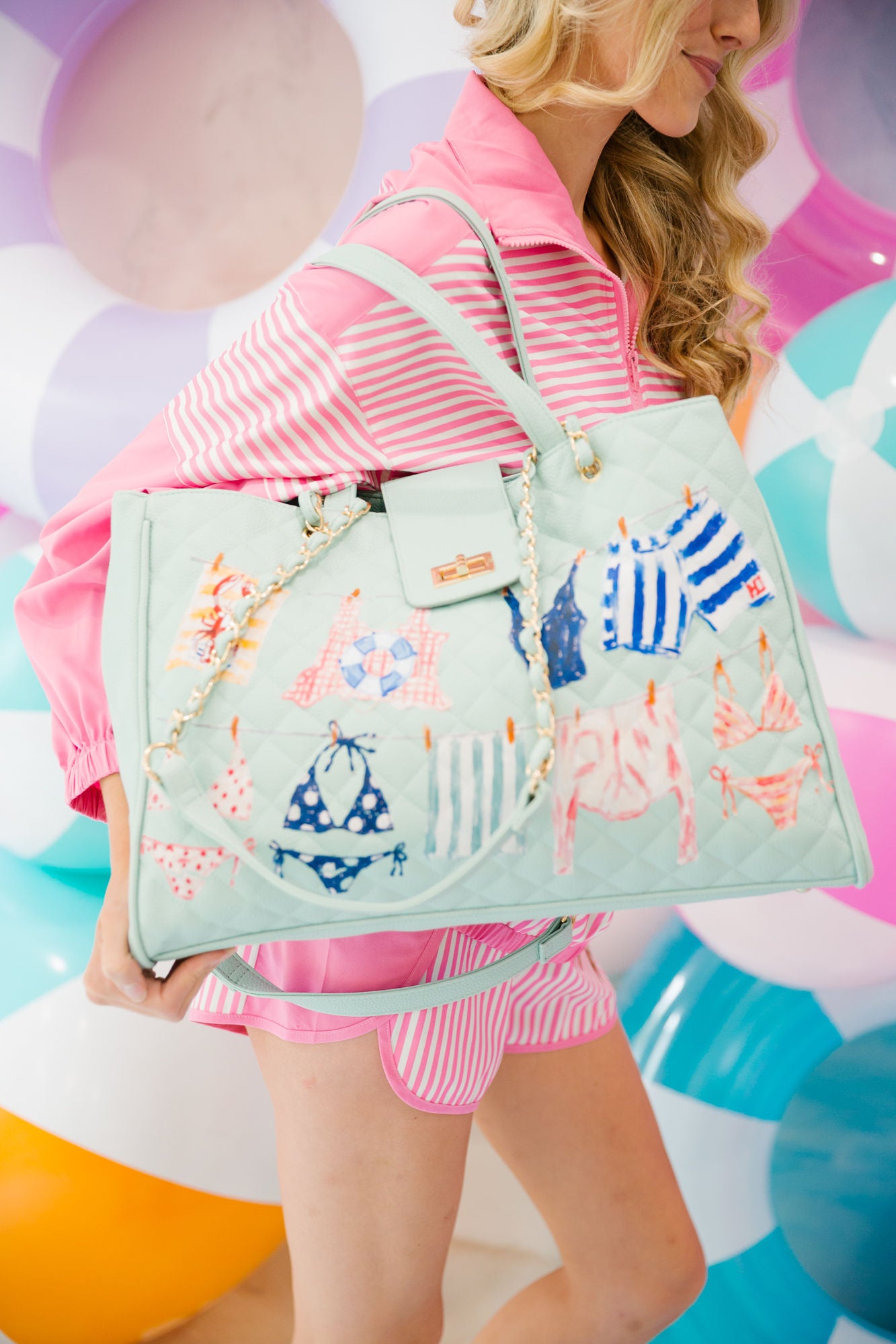 BIKINI BREEZE BLUE LUXE TOTE