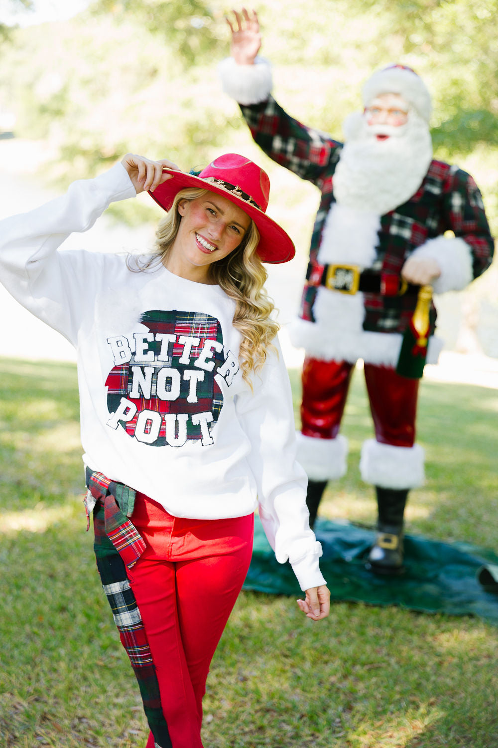 BETTER NOT POUT PLAID PULLOVER PULLOVER Judith March