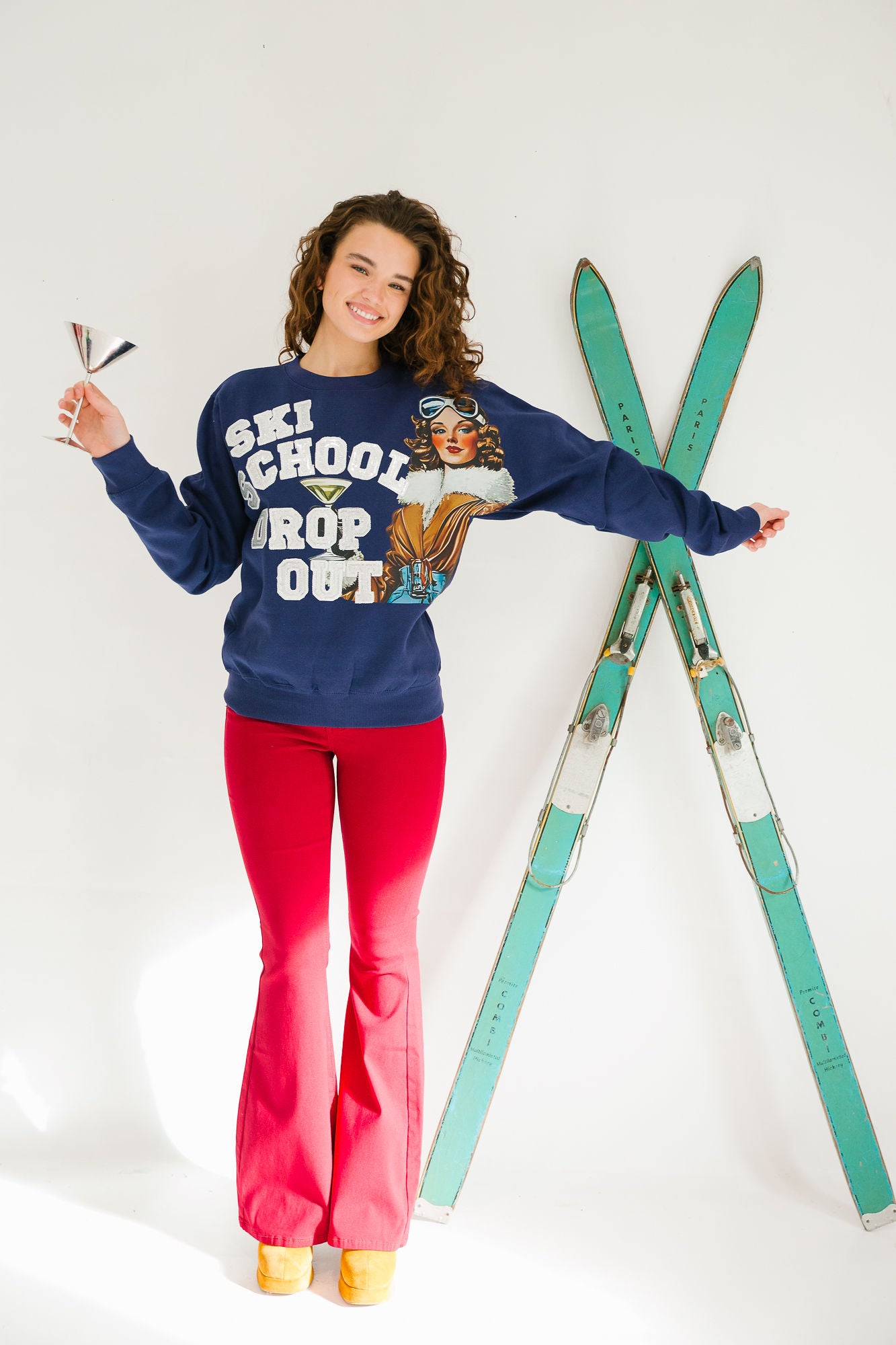 SKI SCHOOL DROP OUT NAVY PULLOVER PULLOVER Judith March