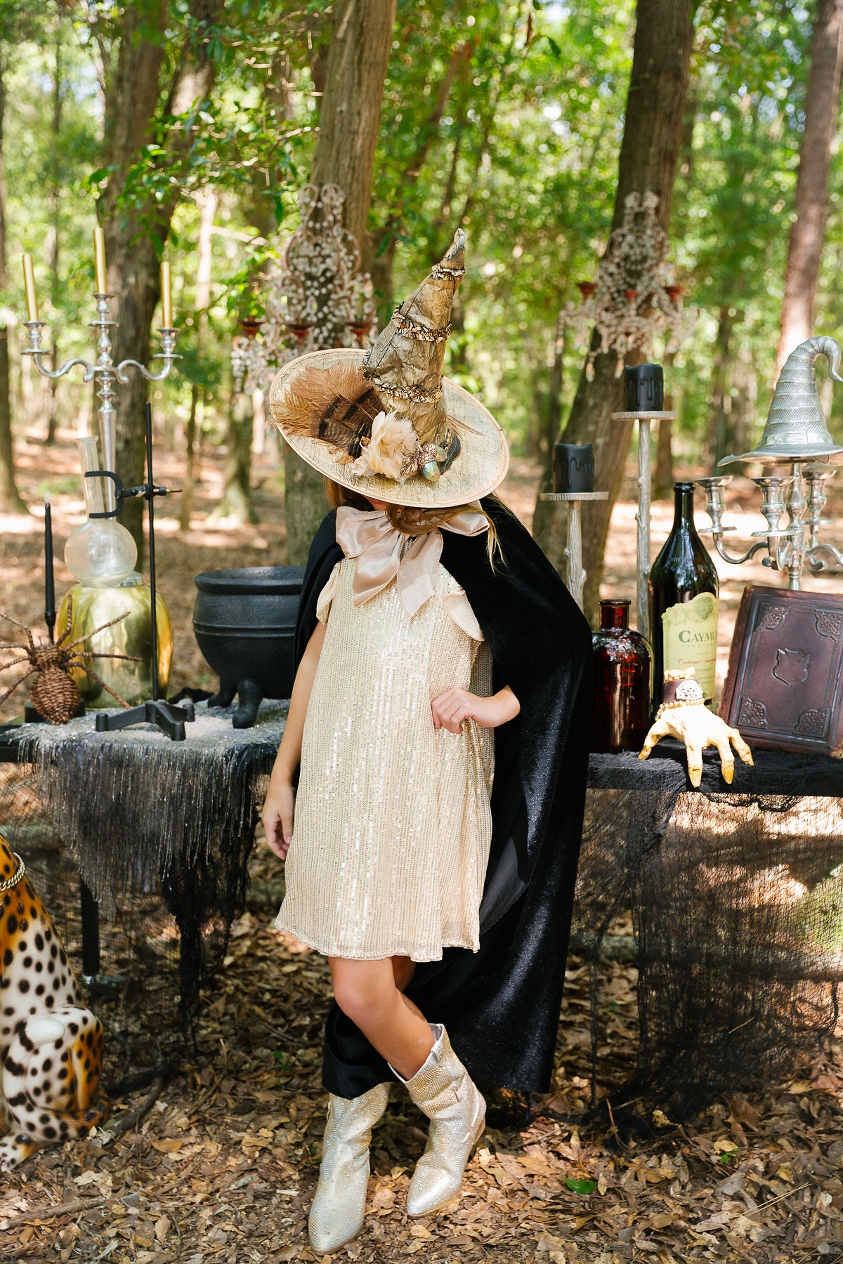 MINI KIDS AUTUMN SPELL WITCH HAT (ONE OF A KIND) WITCH HAT Judith March