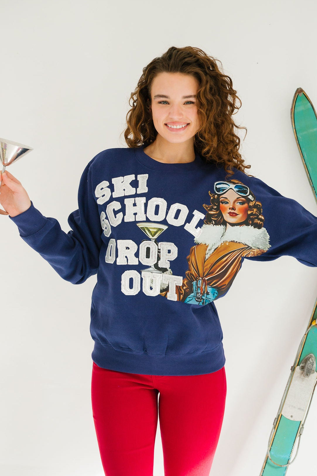 SKI SCHOOL DROP OUT NAVY PULLOVER PULLOVER Judith March