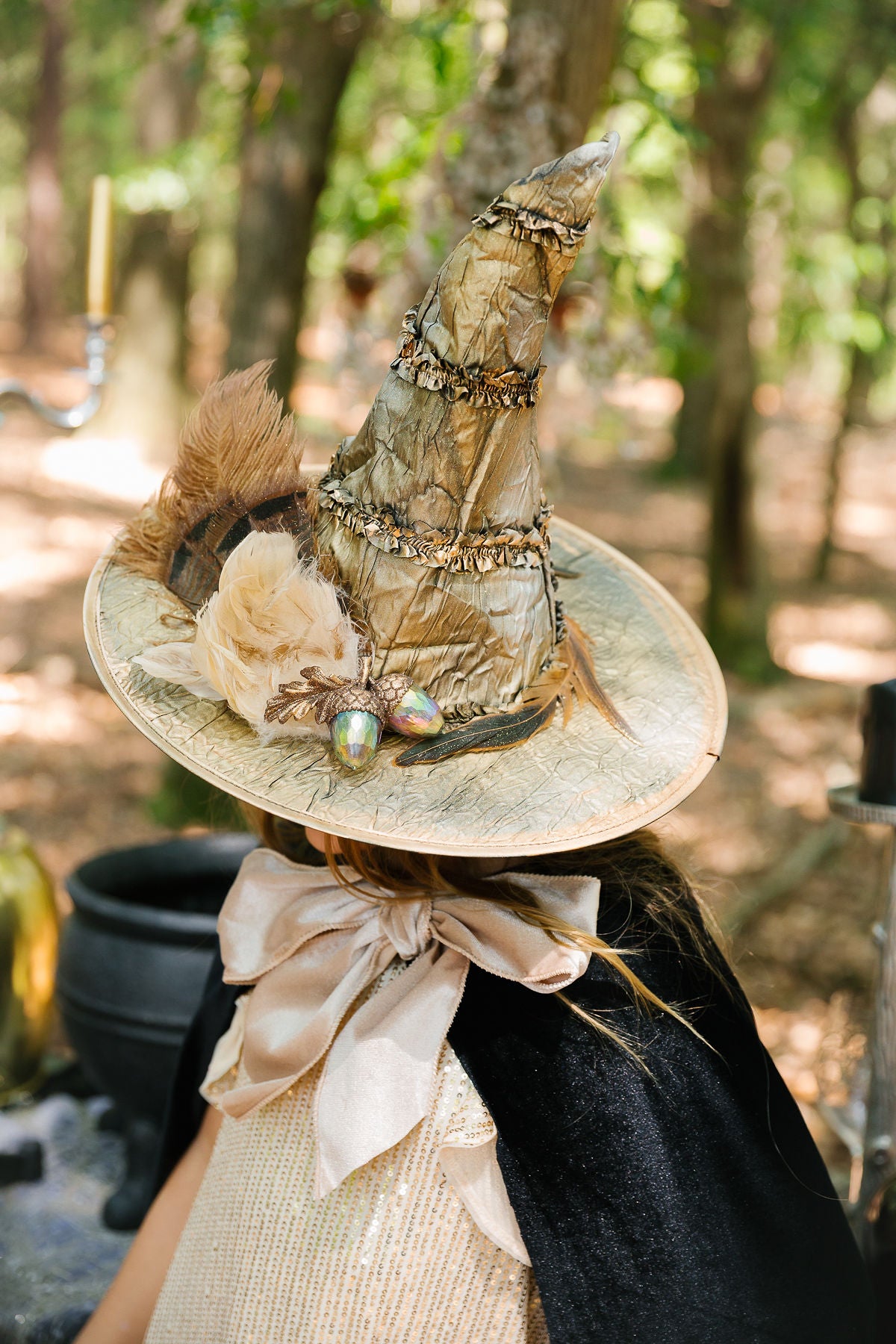 MINI KIDS AUTUMN SPELL WITCH HAT (ONE OF A KIND) WITCH HAT Judith March