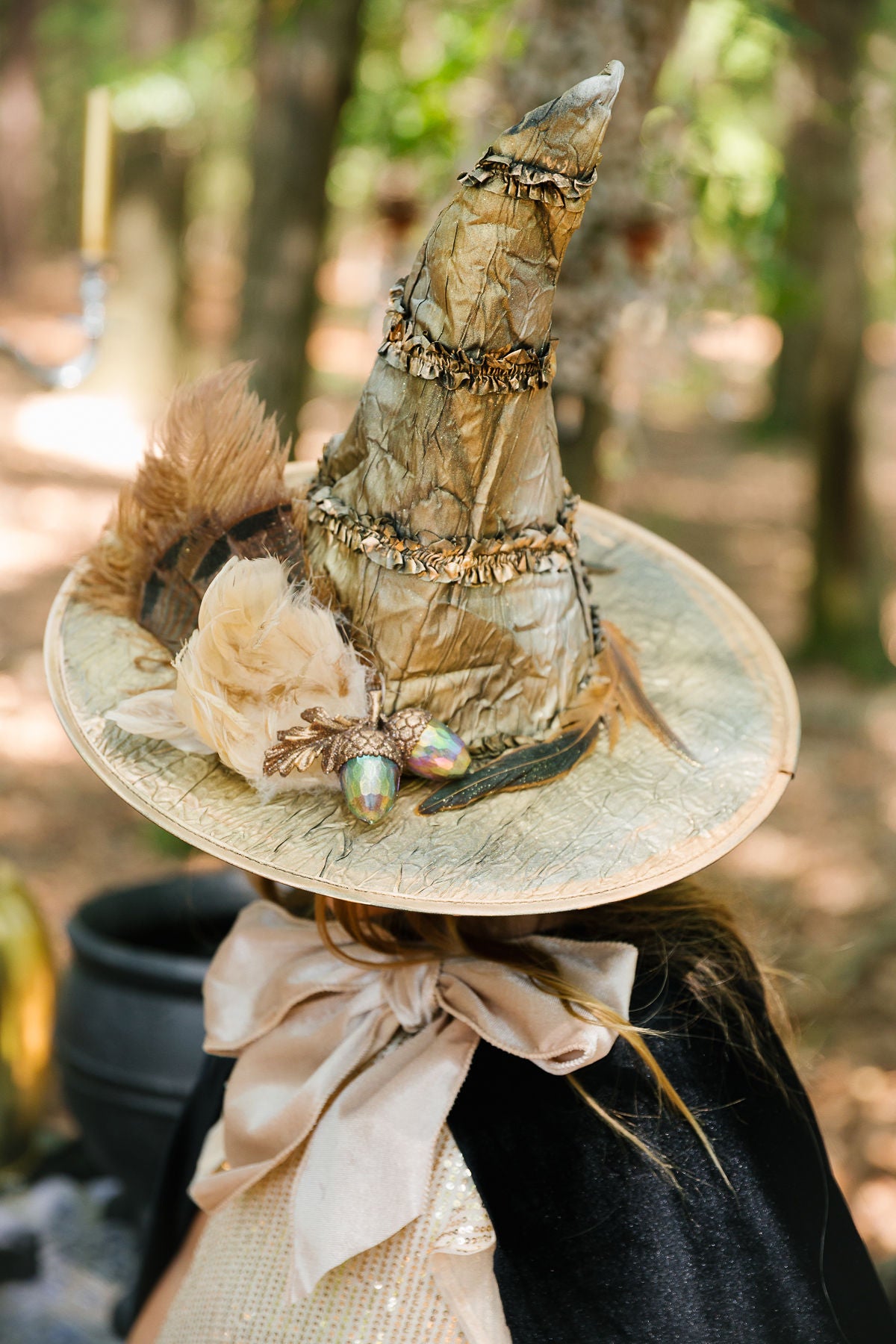 MINI KIDS AUTUMN SPELL WITCH HAT (ONE OF A KIND) WITCH HAT Judith March