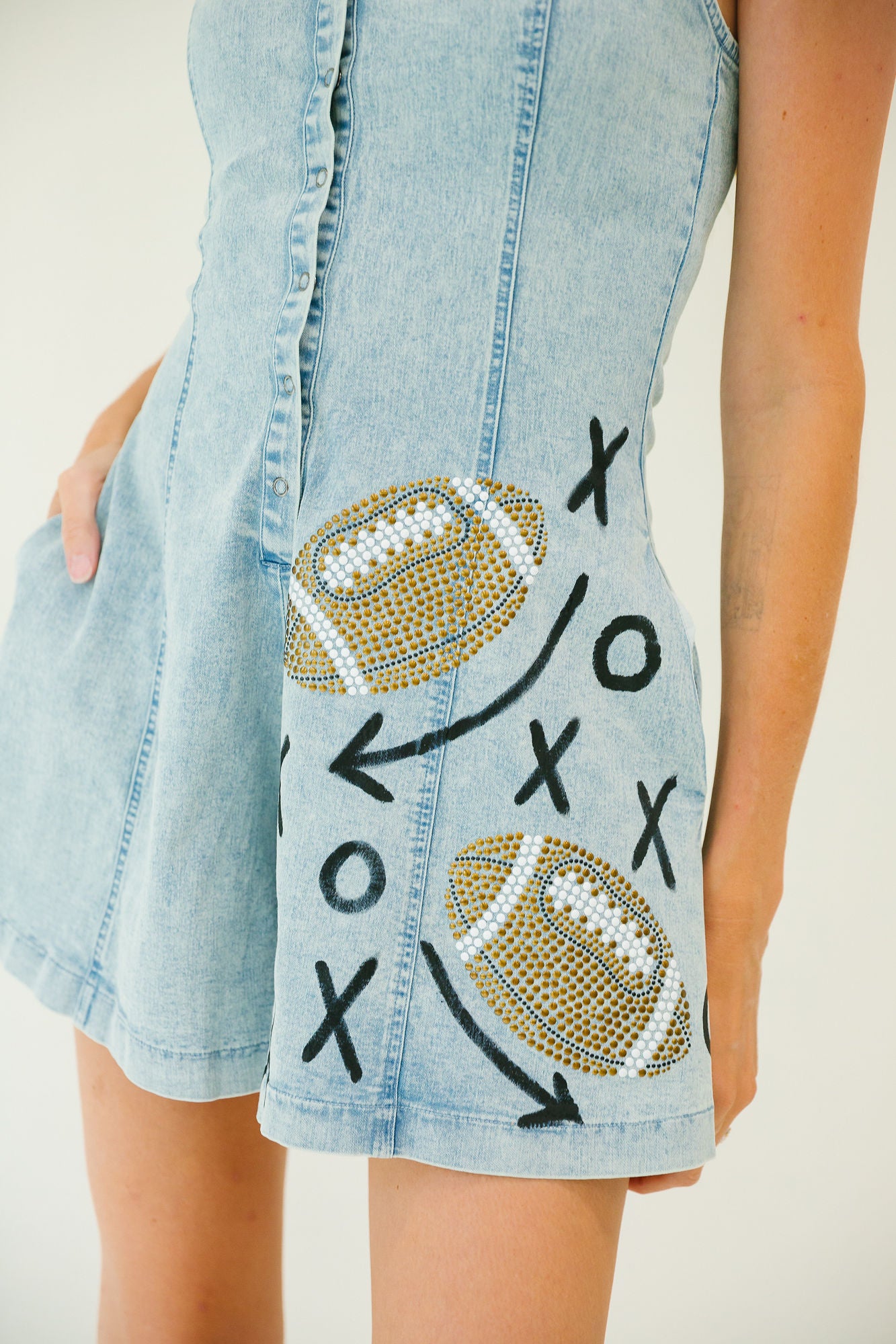 THE PLAYBOOK DENIM ROMPER ROMPER Judith March