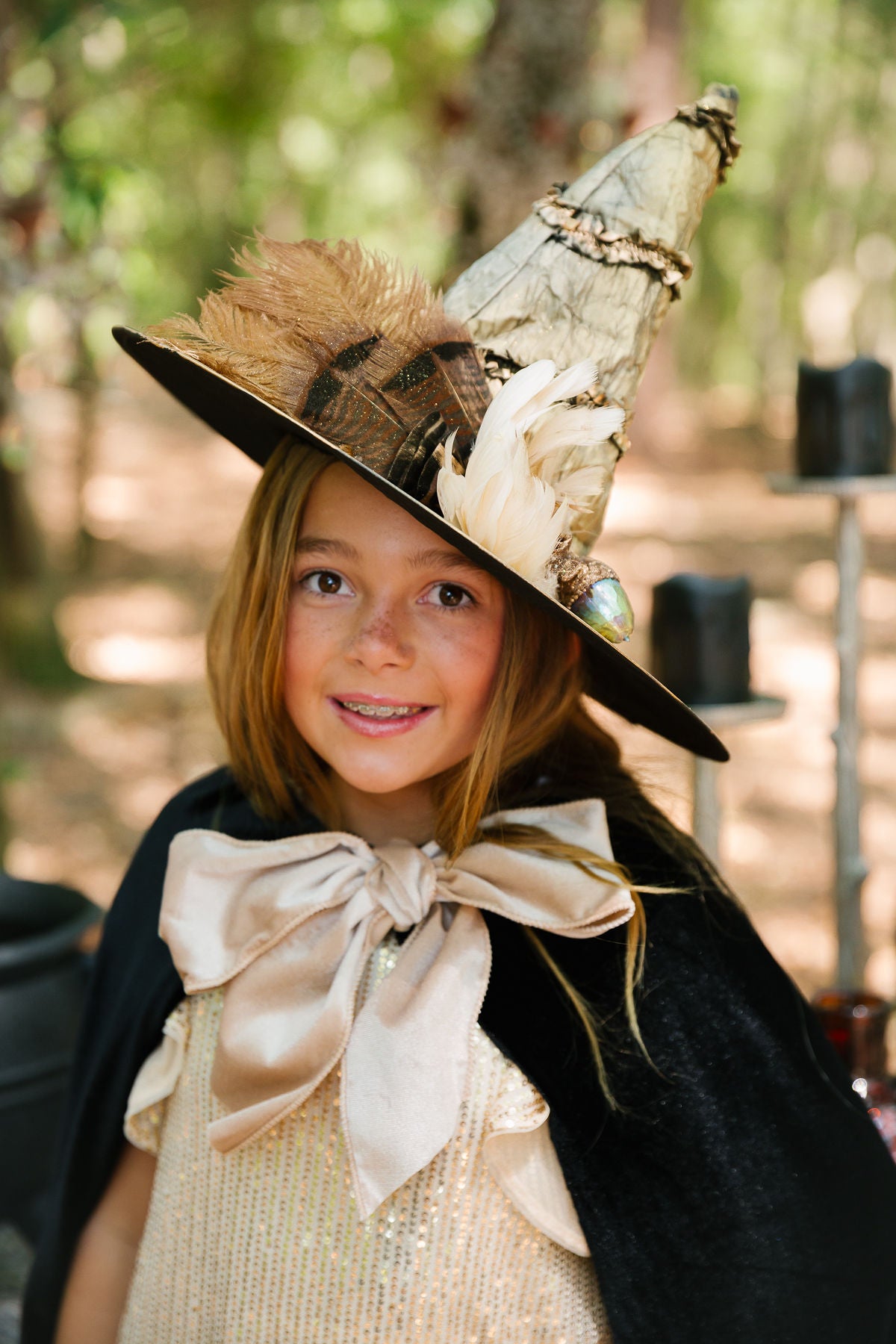 MINI KIDS AUTUMN SPELL WITCH HAT (ONE OF A KIND) WITCH HAT Judith March
