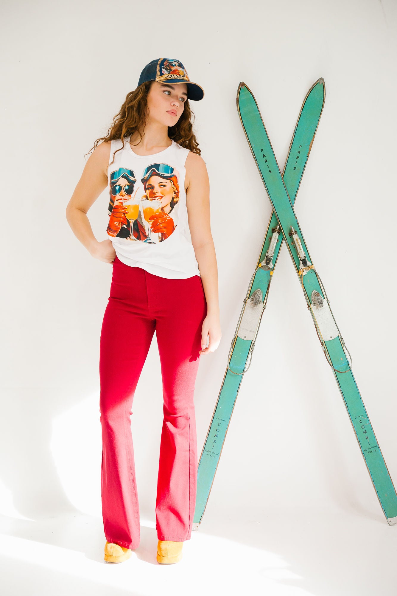 SLOPESIDE SPRITZ WHITE TANK TANK Judith March