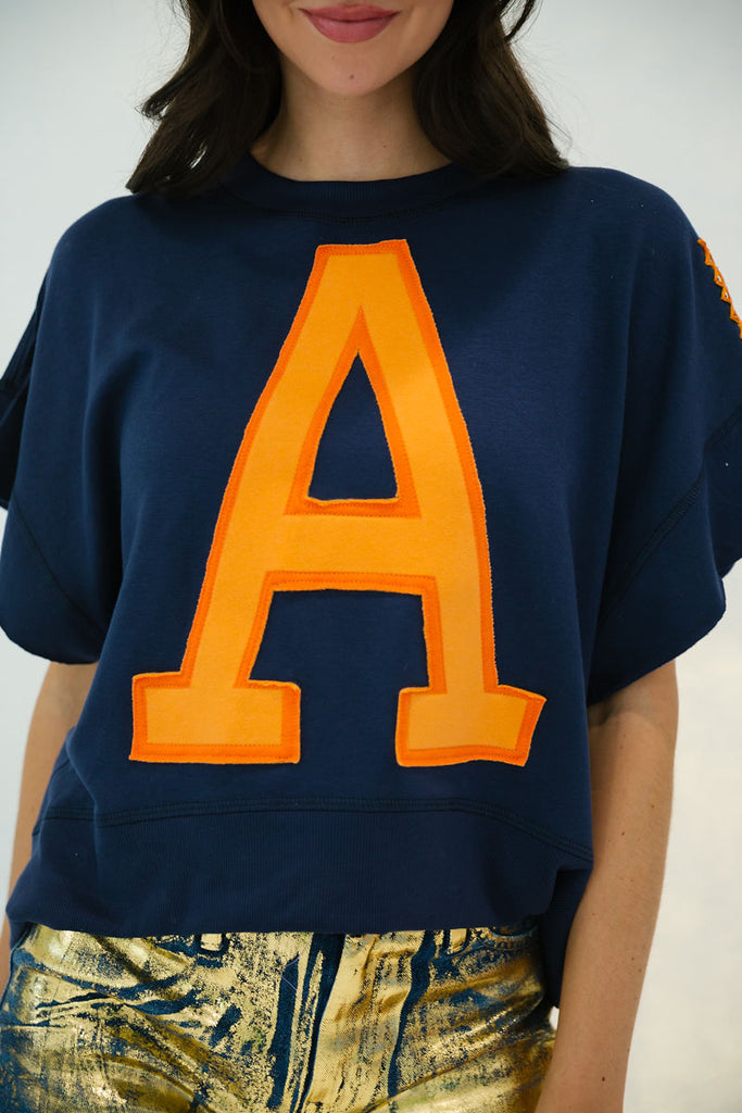 GAMEDAY LETTER PATCH TOP- NAVY/ORANGE