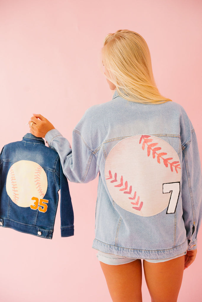 CUSTOM BASEBALL DENIM JACKET JACKET Judith March   
