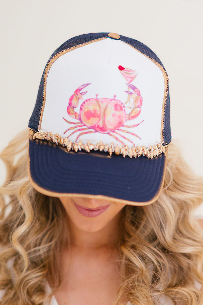 CRAB MARTINI NAVY TRUCKER HAT HAT Judith March