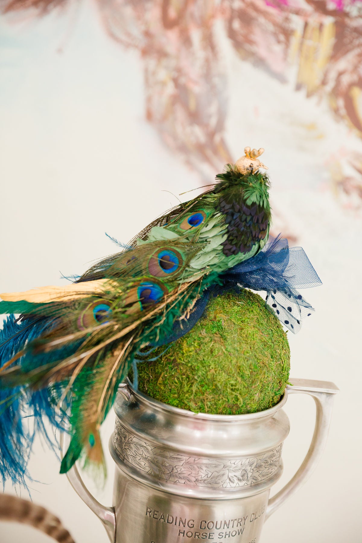 PEACOCK CROWN FASCINATOR (ONE OF A KIND) FASCINATOR Judith March