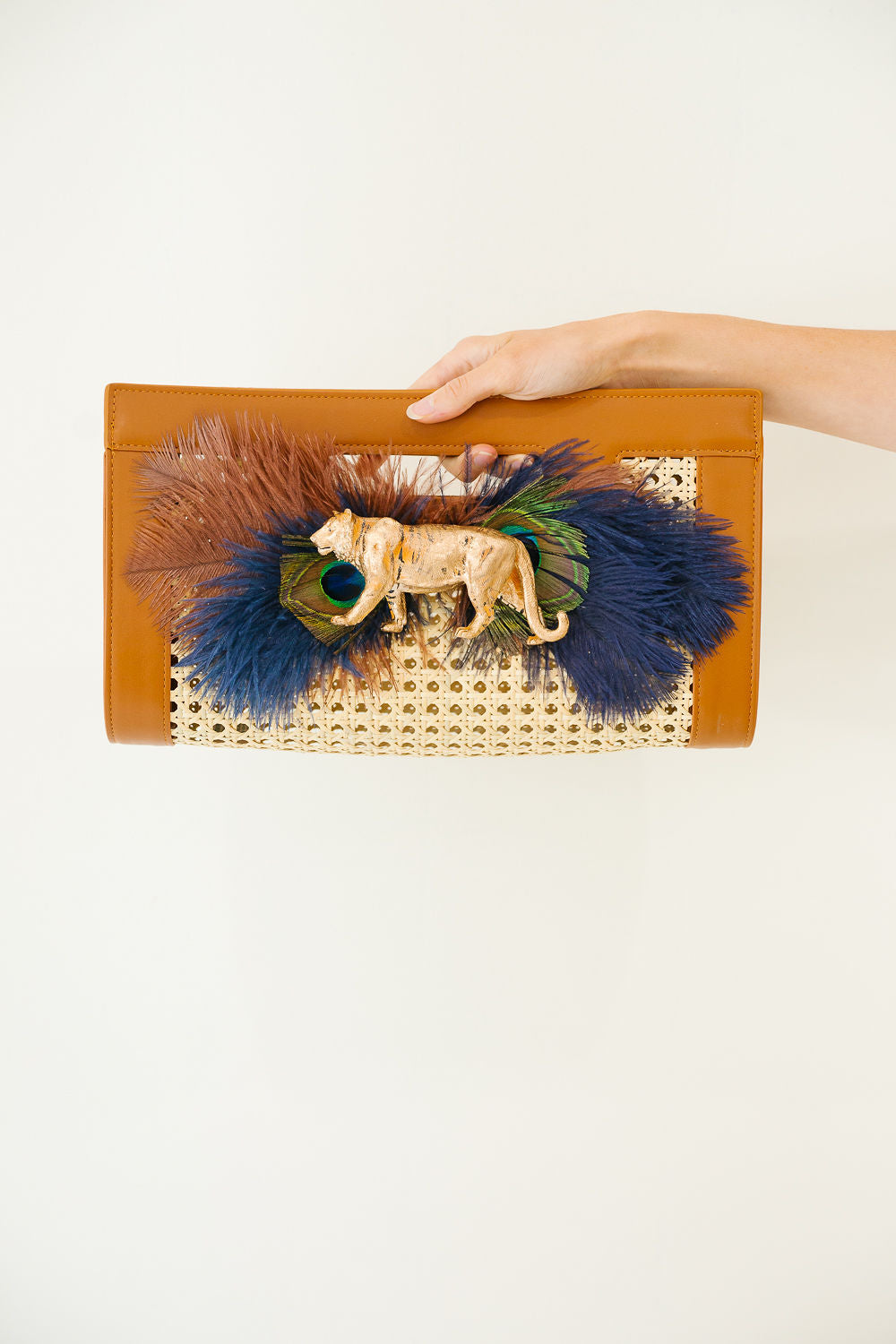 TIGER LUXE WOVEN CLUTCH Clutch Judith March