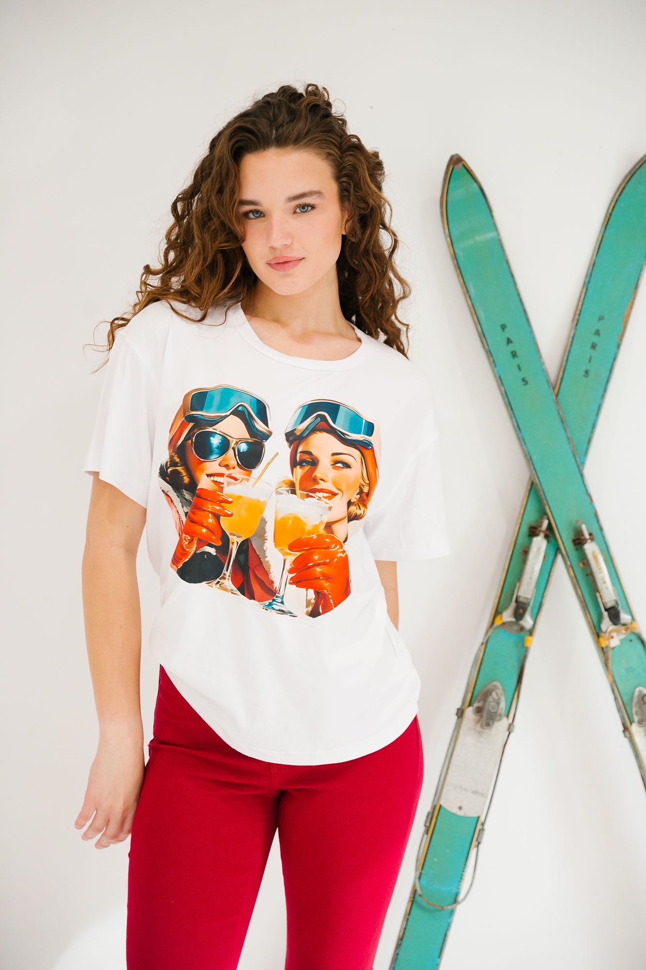 SLOPESIDE SPRITZ WHITE TEE TEE Judith March