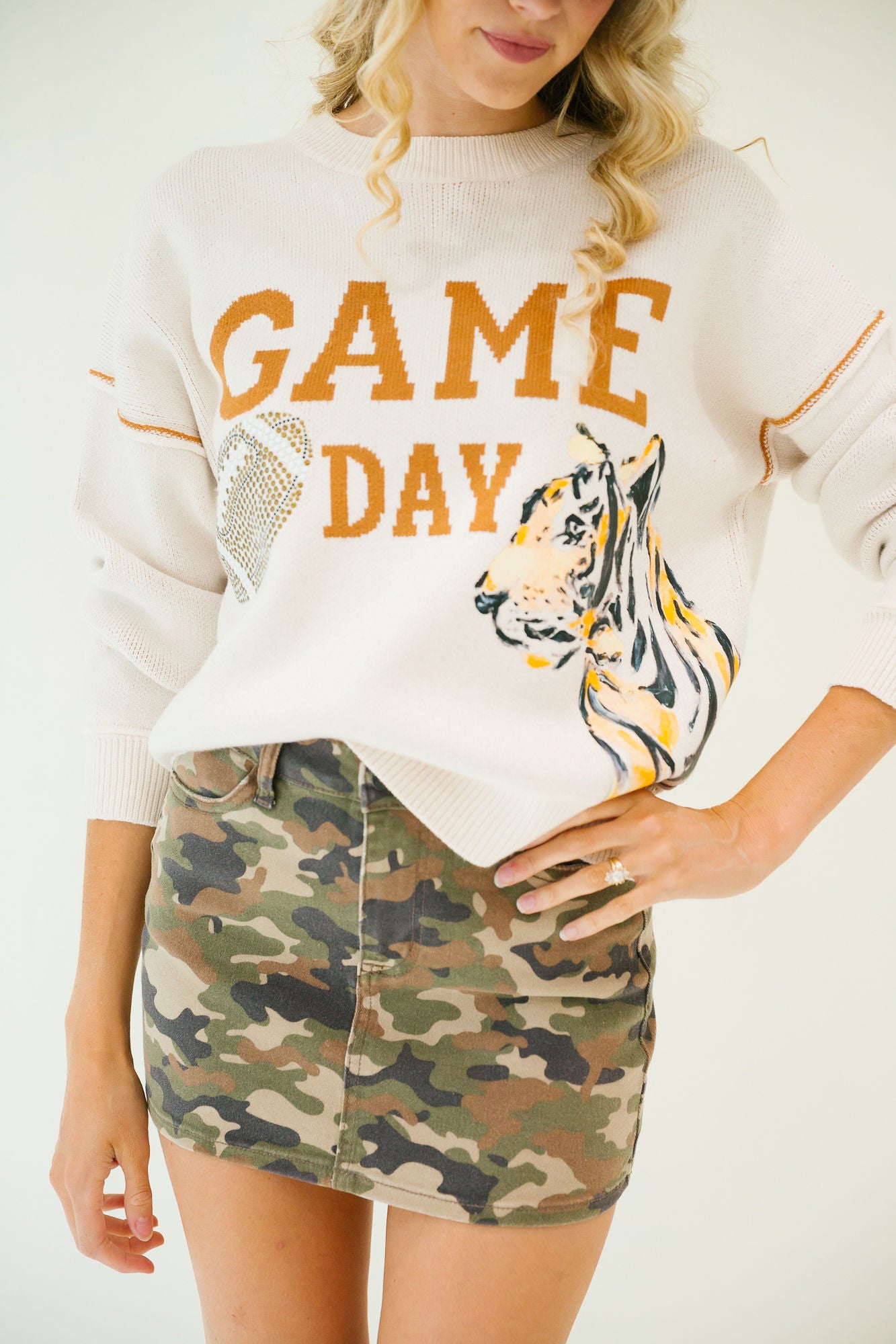 GAME DAY TIGER SWEATER SWEATER Judith March