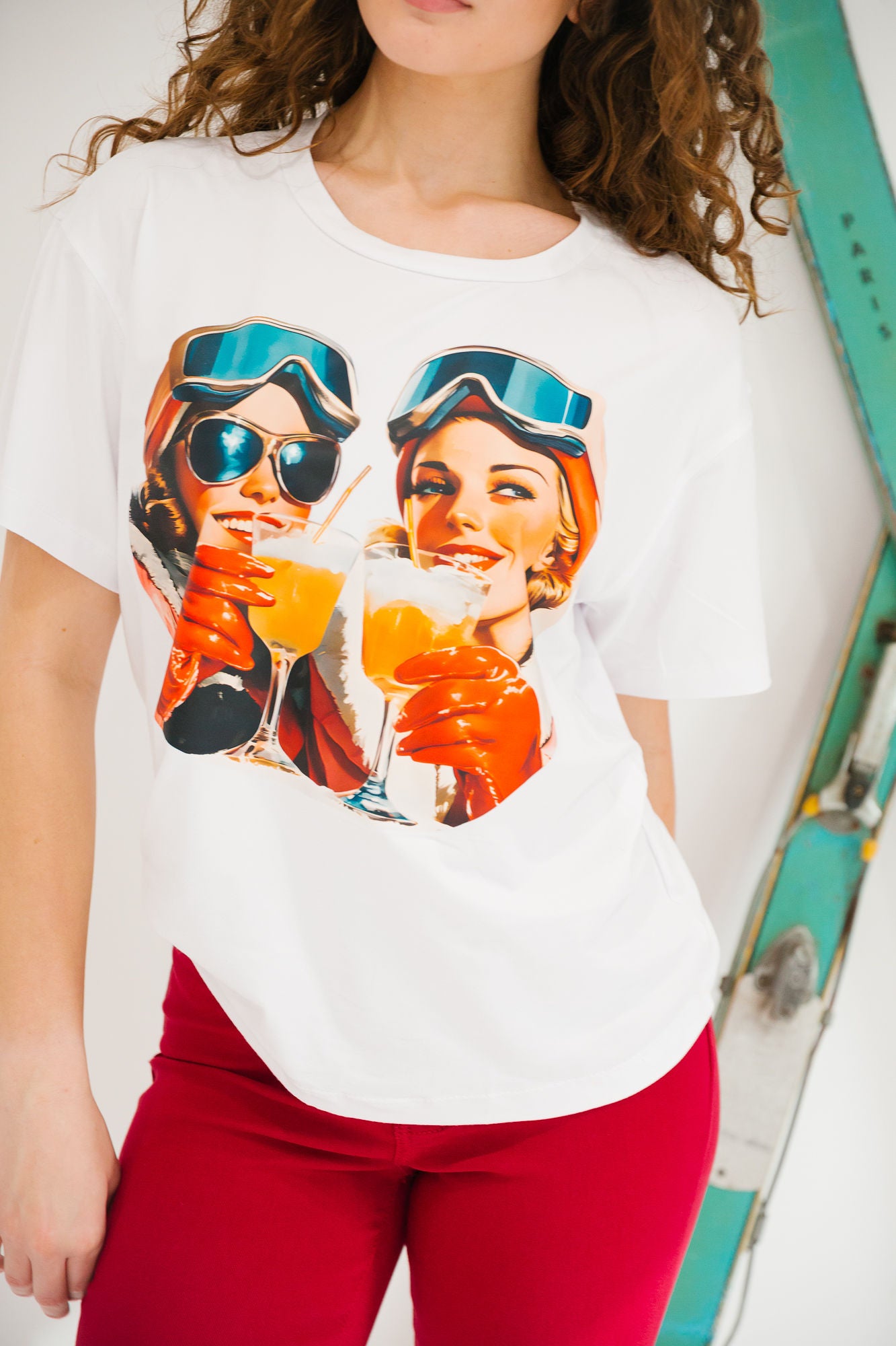 SLOPESIDE SPRITZ WHITE TEE TEE Judith March