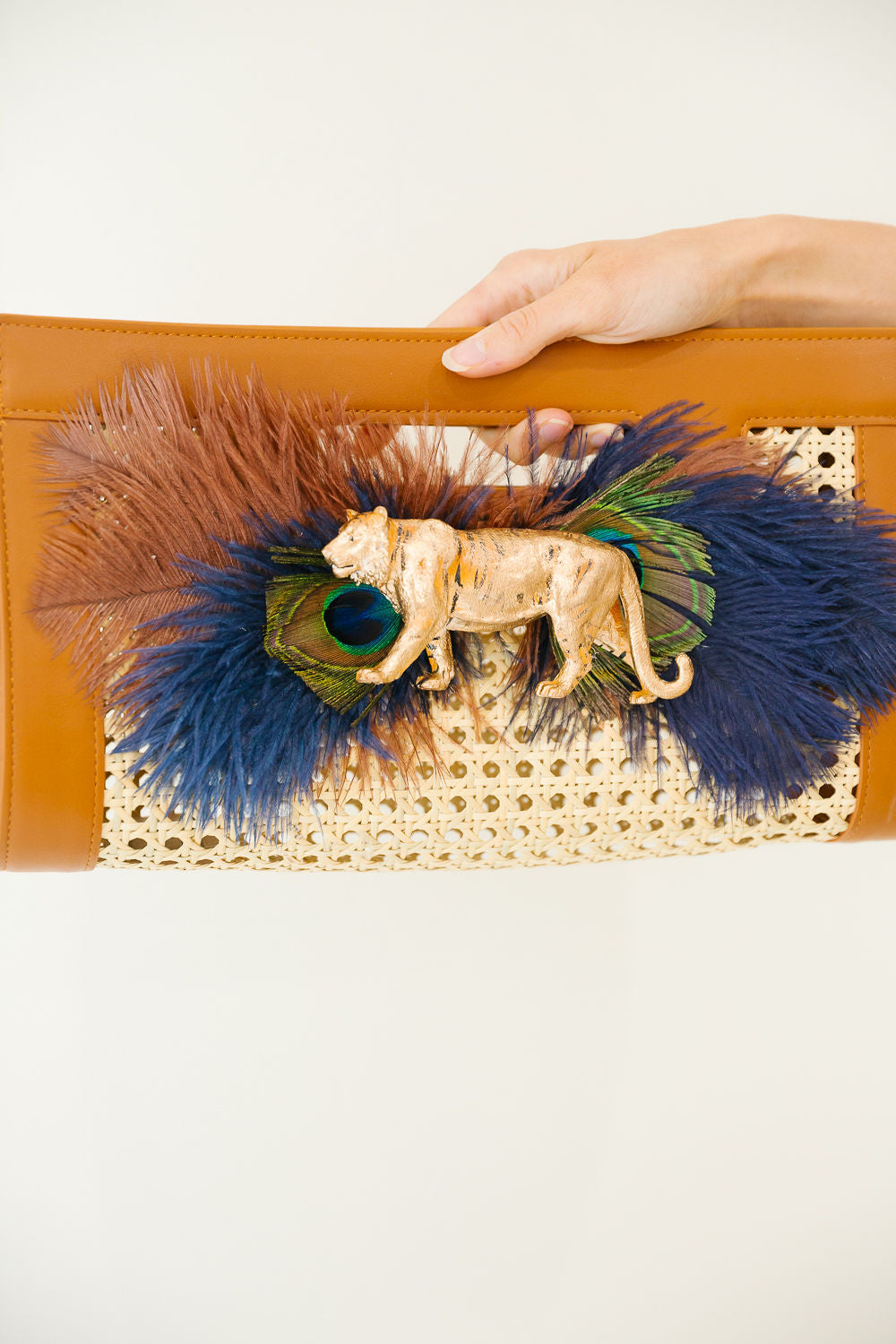 TIGER LUXE WOVEN CLUTCH Clutch Judith March