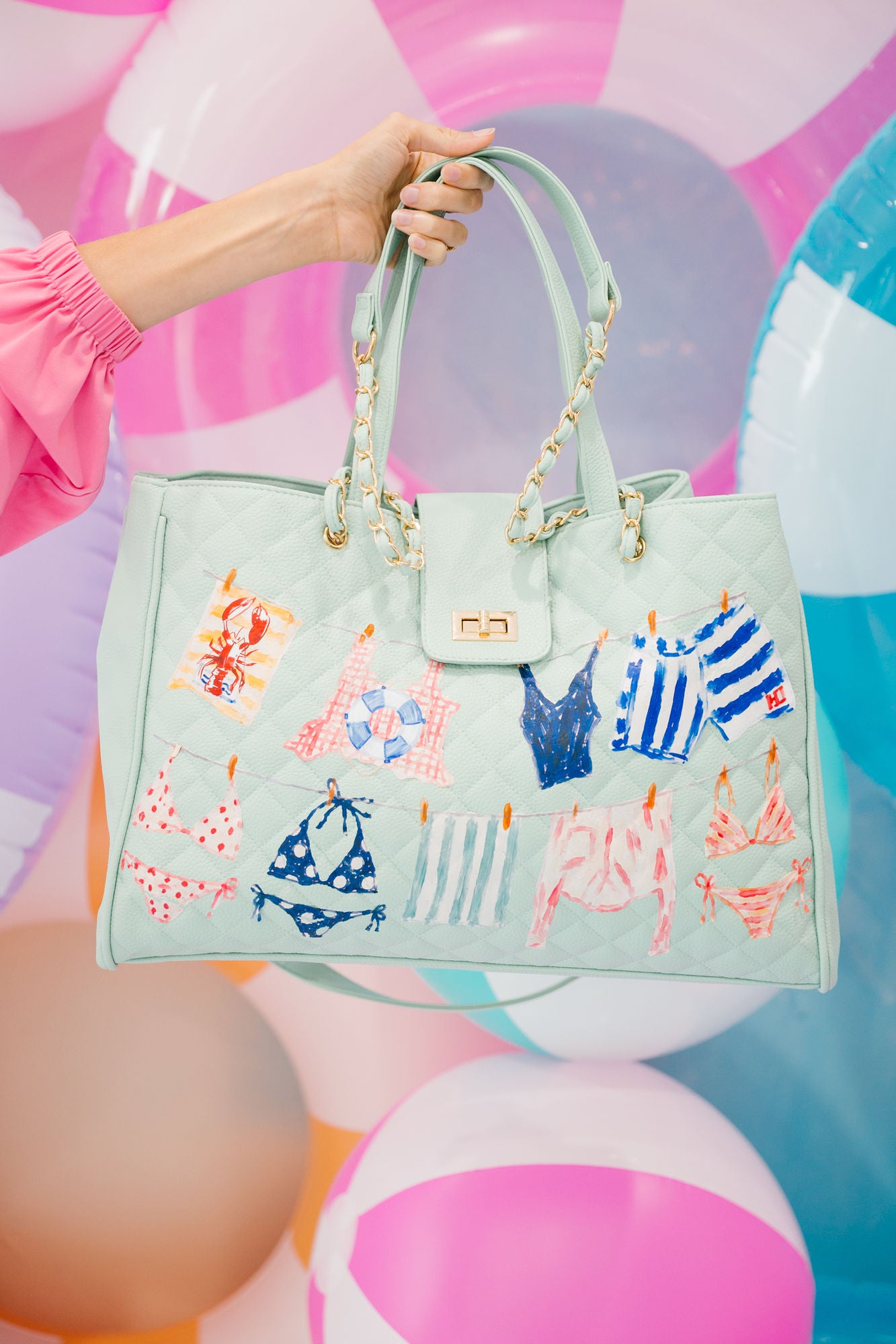 BIKINI BREEZE BLUE LUXE TOTE