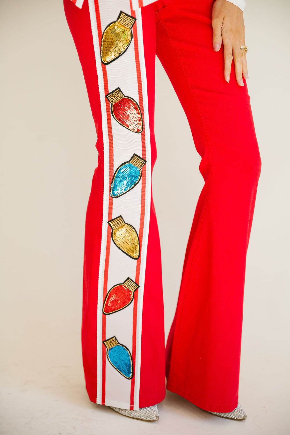 MERRY & BRIGHT RED FLARES FLARES Judith March