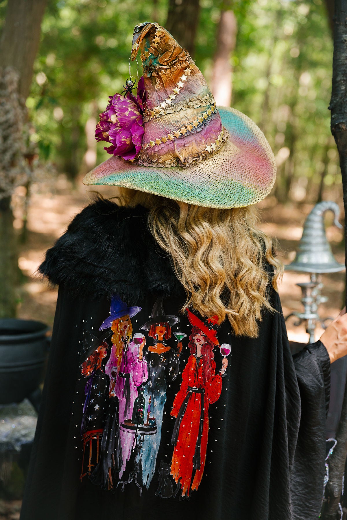 WITCH'S NIGHT OUT BLACK CAPE - ONE SIZE