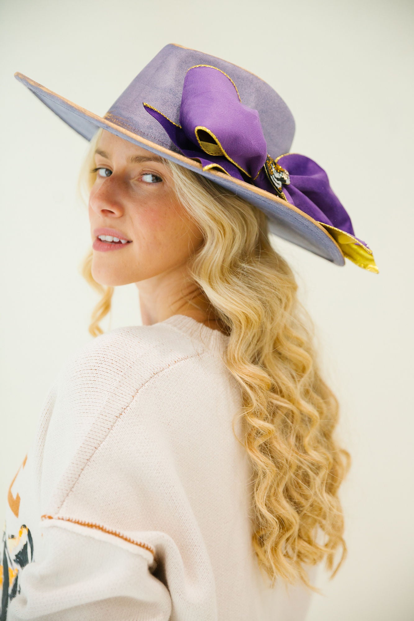 TIGER BOW PURPLE RANCHER HAT HAT Judith March