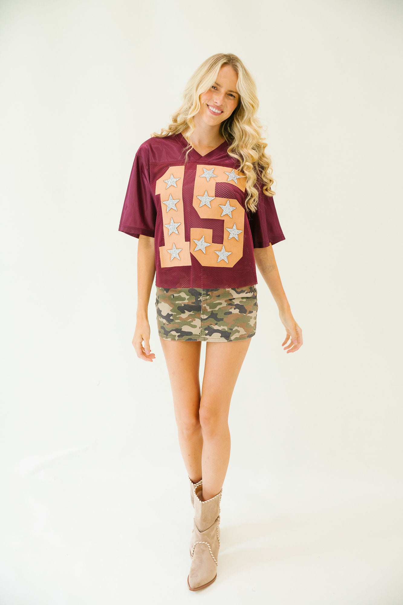 CUSTOM SUEDE NUMBER JERSEY jersey Judith March