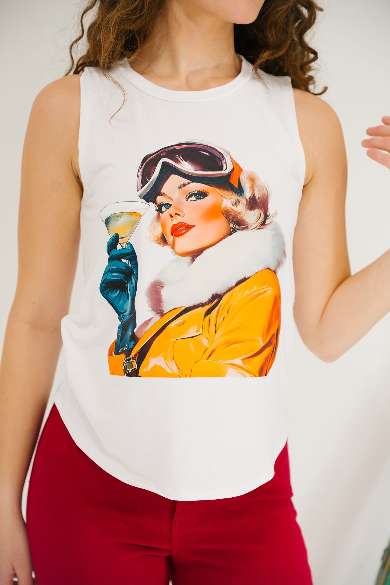 APRÈS SKI WHITE TANK TANK Judith March