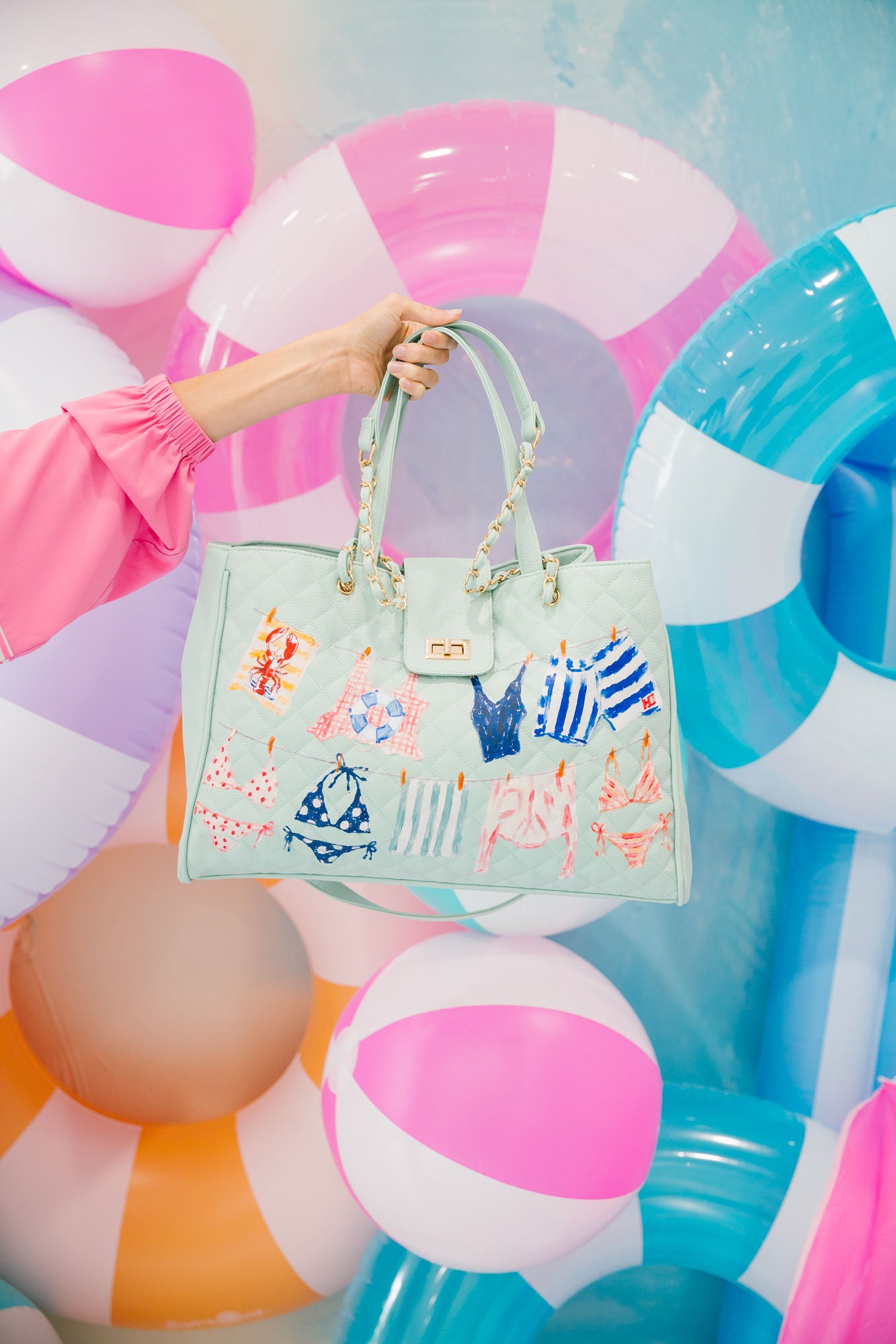 BIKINI BREEZE BLUE LUXE TOTE