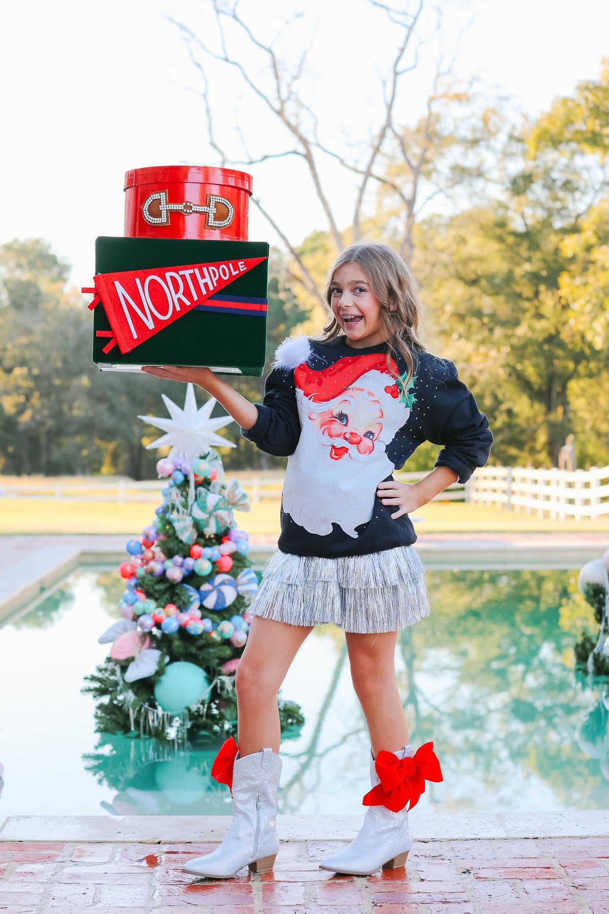 MINI KIDS JOLLY SANTA BLACK PULLOVER
