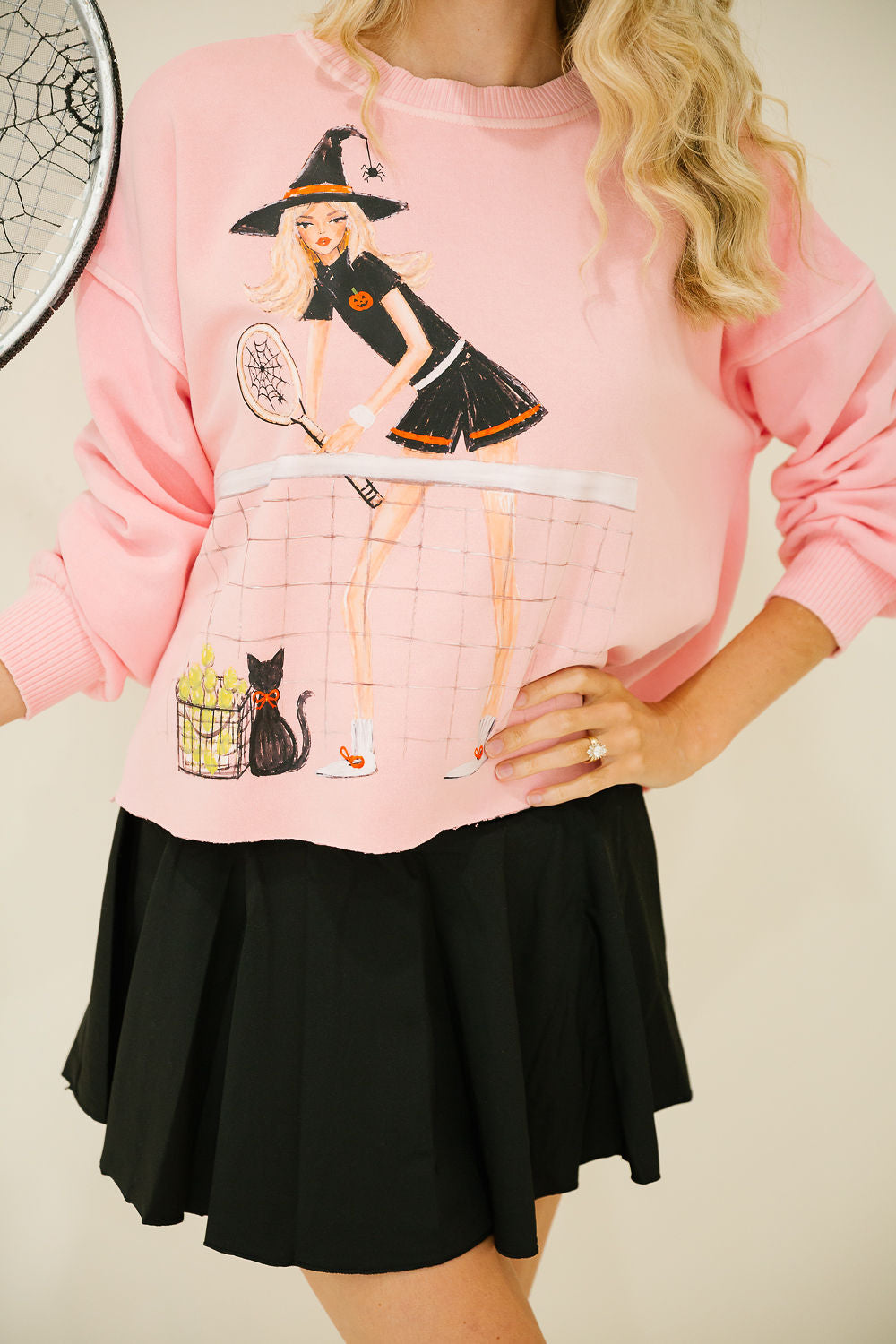 SERVING SPOOKY PINK PULLOVER PULLOVER Judith March