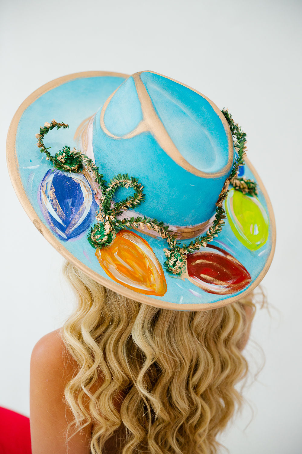 DECK THE HALLS BLUE RANCHER HAT RANCHER HAT Judith March