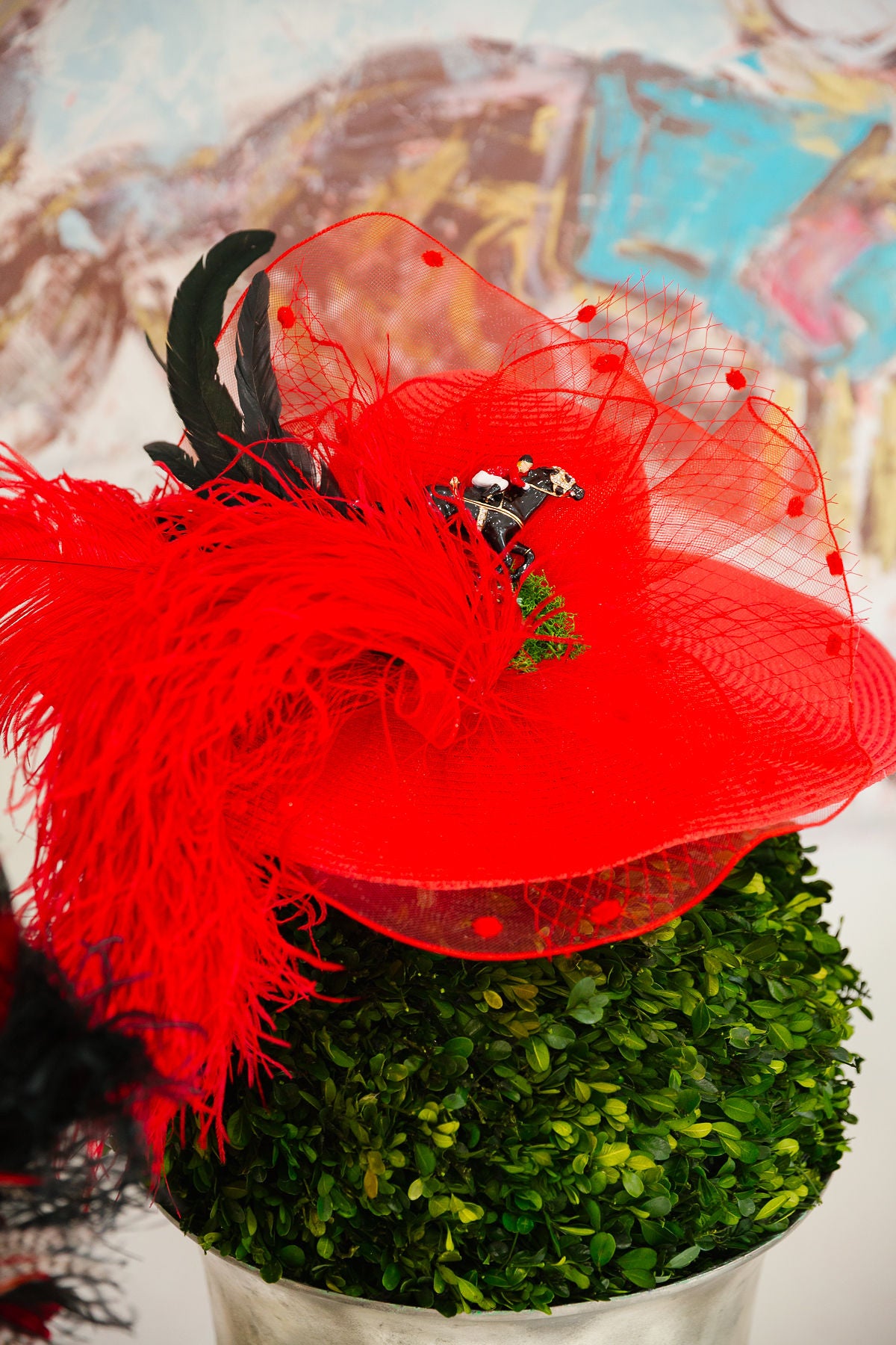 SCARLET STAKES SUN HAT (ONE OF A KIND) RANCHER HAT Judith March