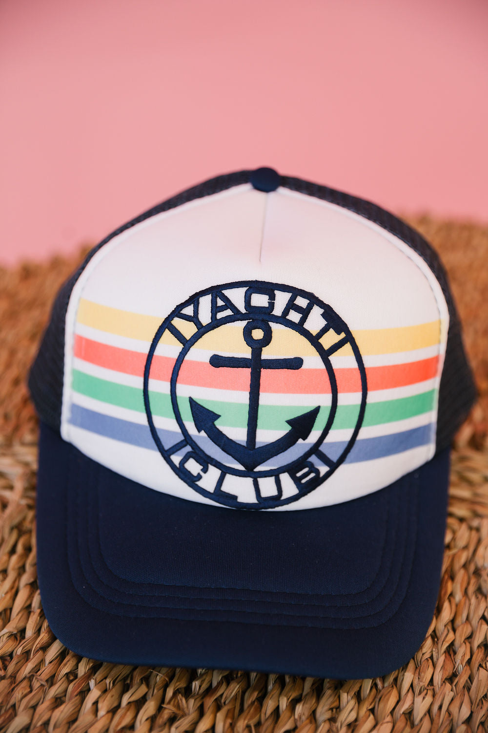 YACHT CLUB STRIPED TRUCKER HAT TRUCKER HAT Judith March