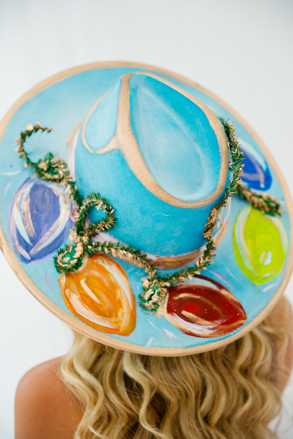 DECK THE HALLS BLUE RANCHER HAT RANCHER HAT Judith March