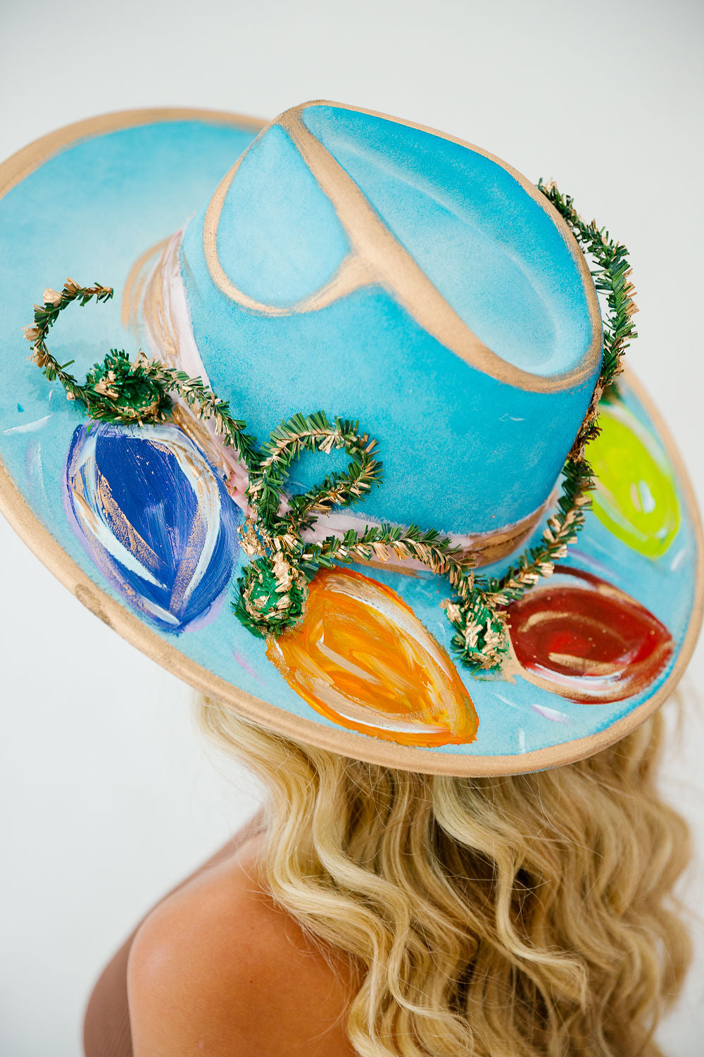 DECK THE HALLS BLUE RANCHER HAT RANCHER HAT Judith March