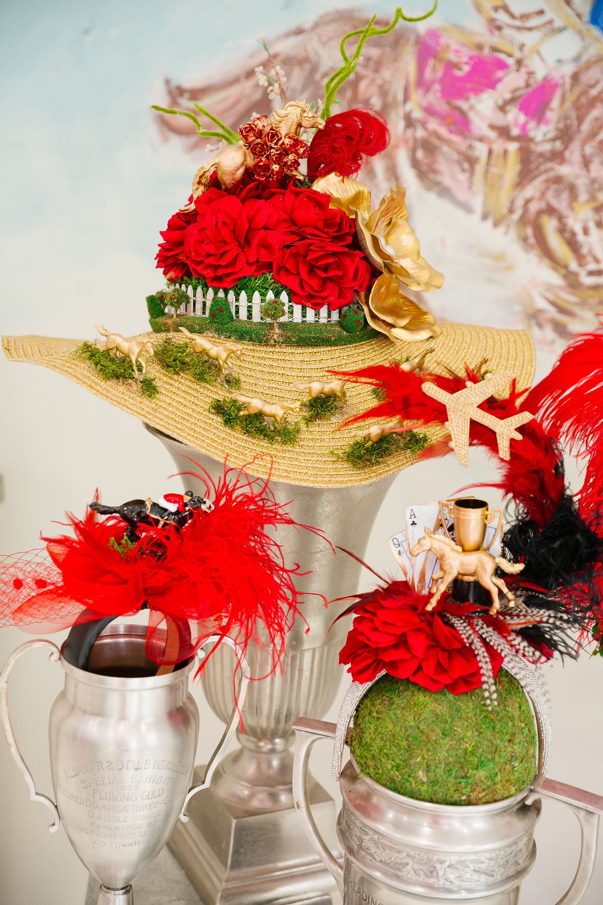 GLORY AT THE GRANDSTAND SUN HAT (ONE OF A KIND) RANCHER HAT Judith March