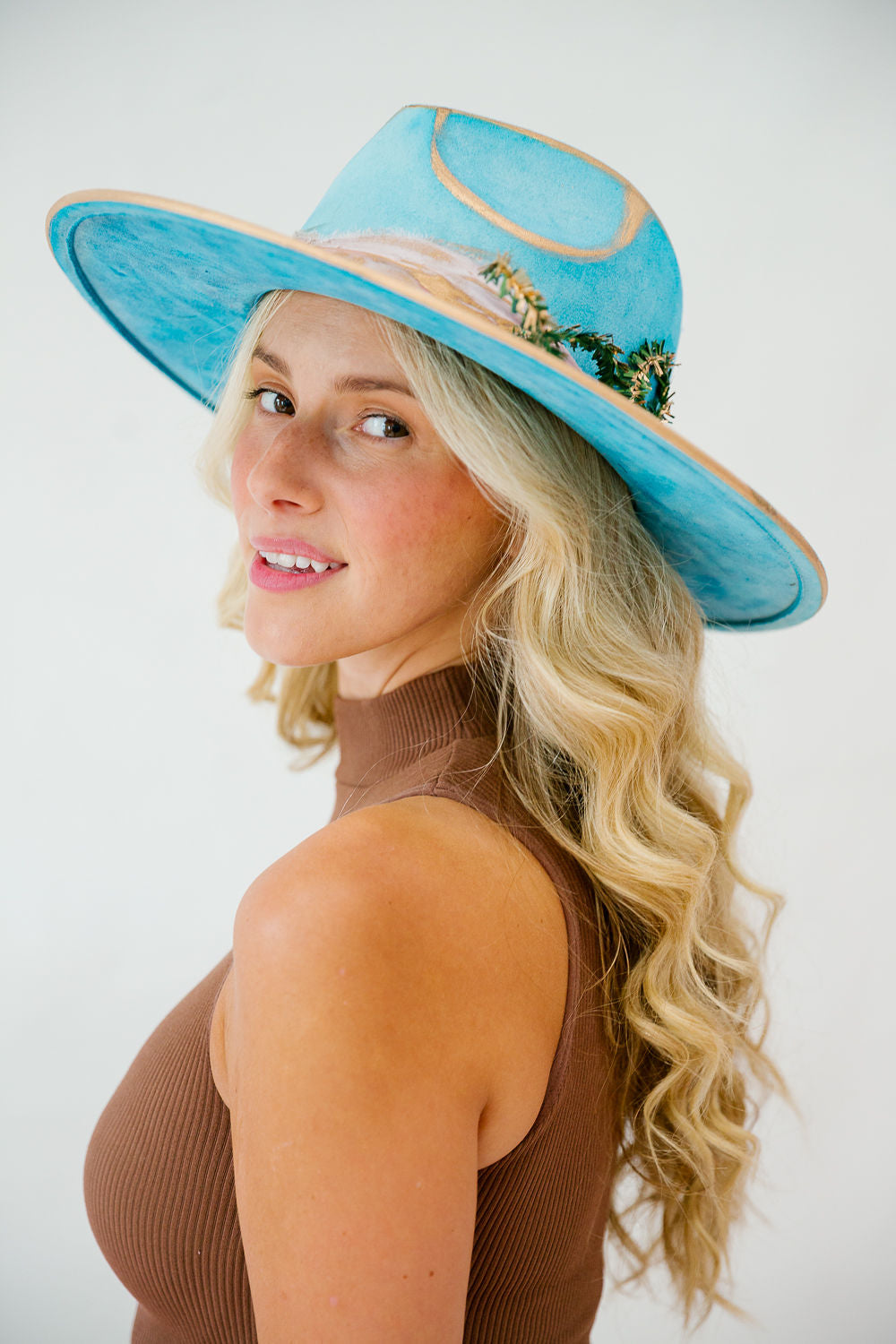 DECK THE HALLS BLUE RANCHER HAT RANCHER HAT Judith March
