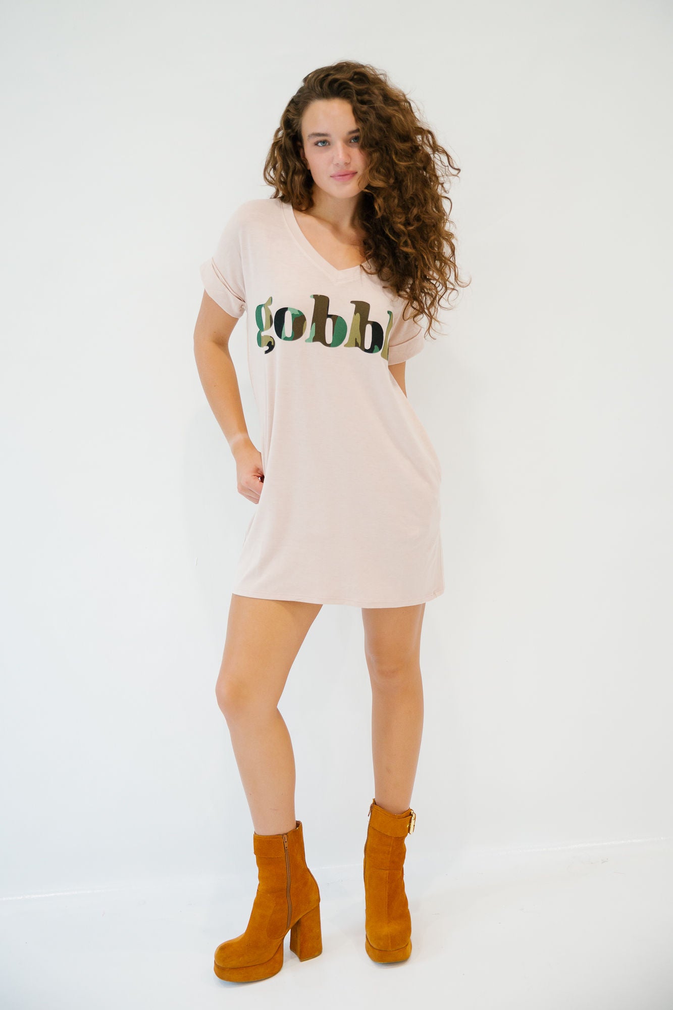 GOBBLE BEIGE DRESS WITH POCKETS DRESS Judith March