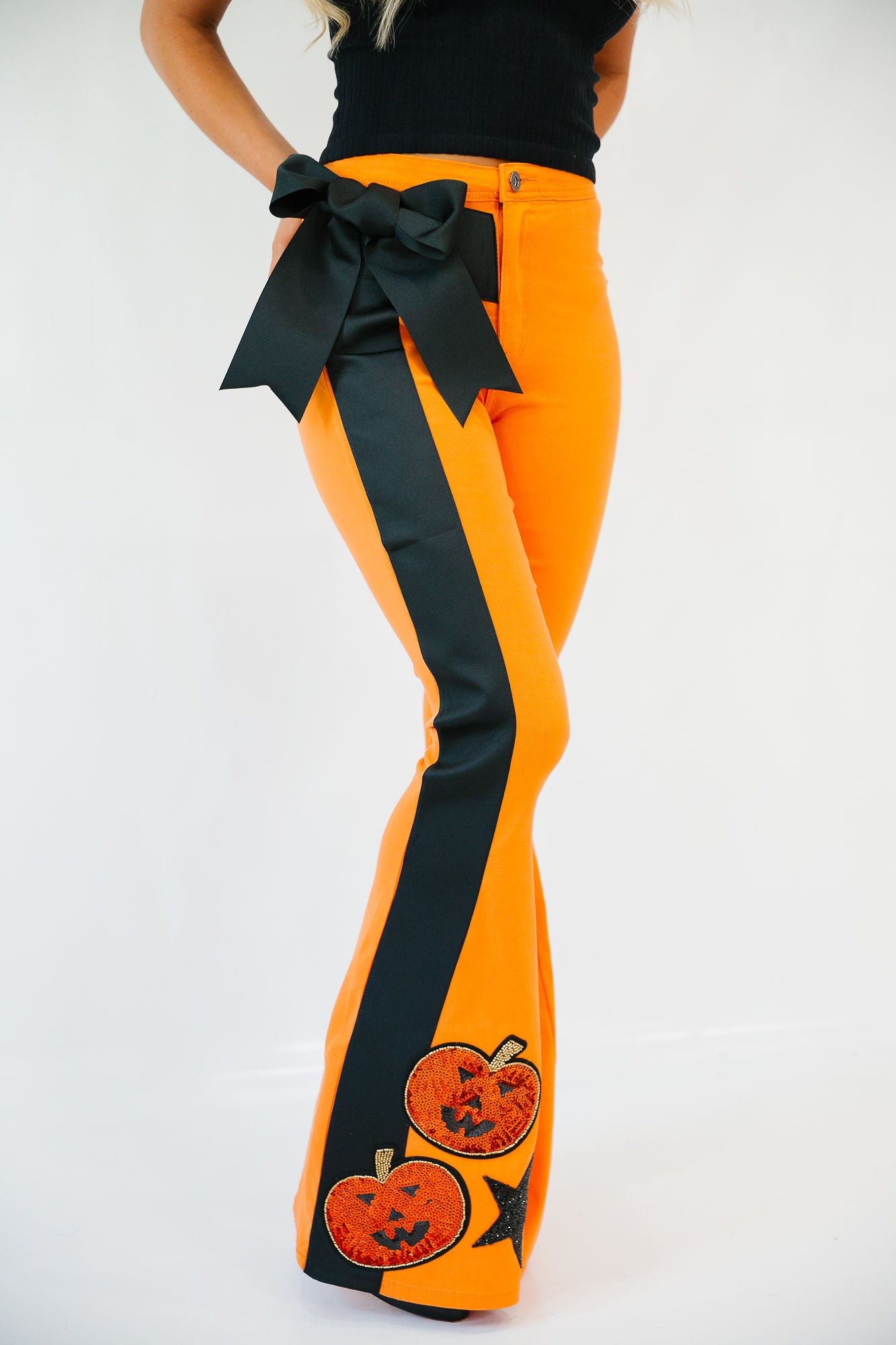 PUMPKIN SEASON BOW FLARES FLARES Judith March