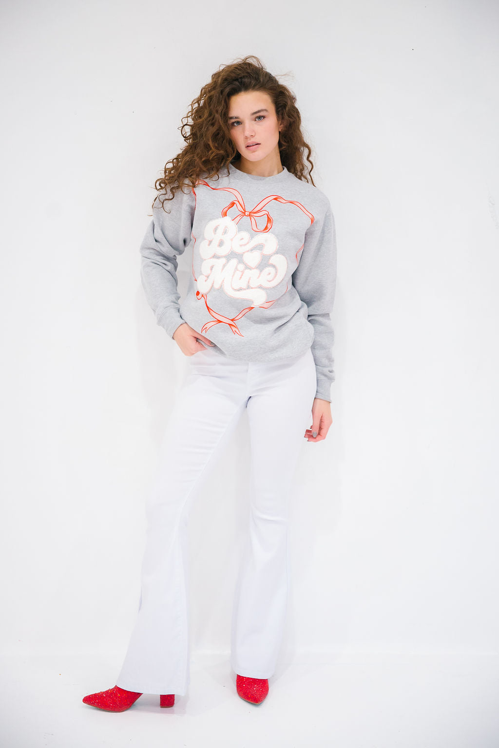 BE MINE GREY PULLOVER