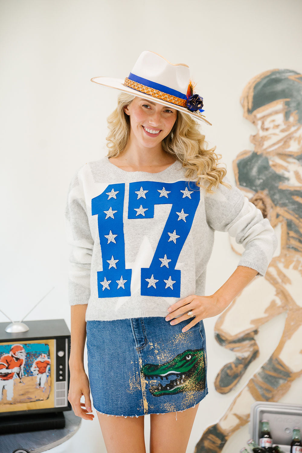 CUSTOM NUMBER STAR SWEATER SWEATER Judith March