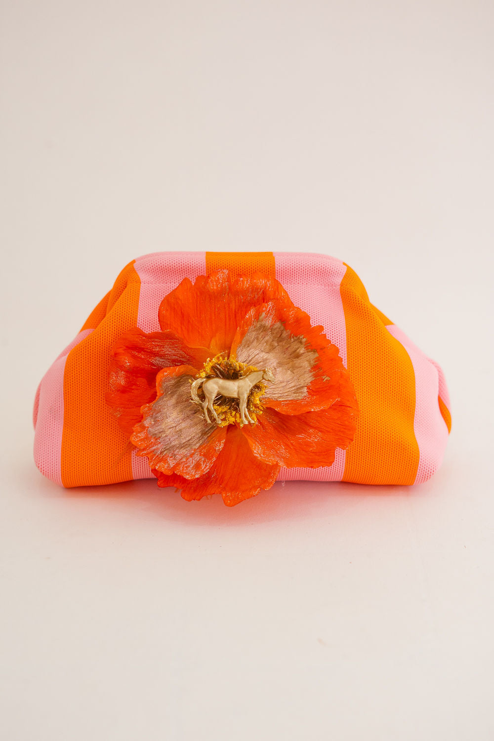 GOLDEN TROT STRIPED CLUTCH Clutch Judith March