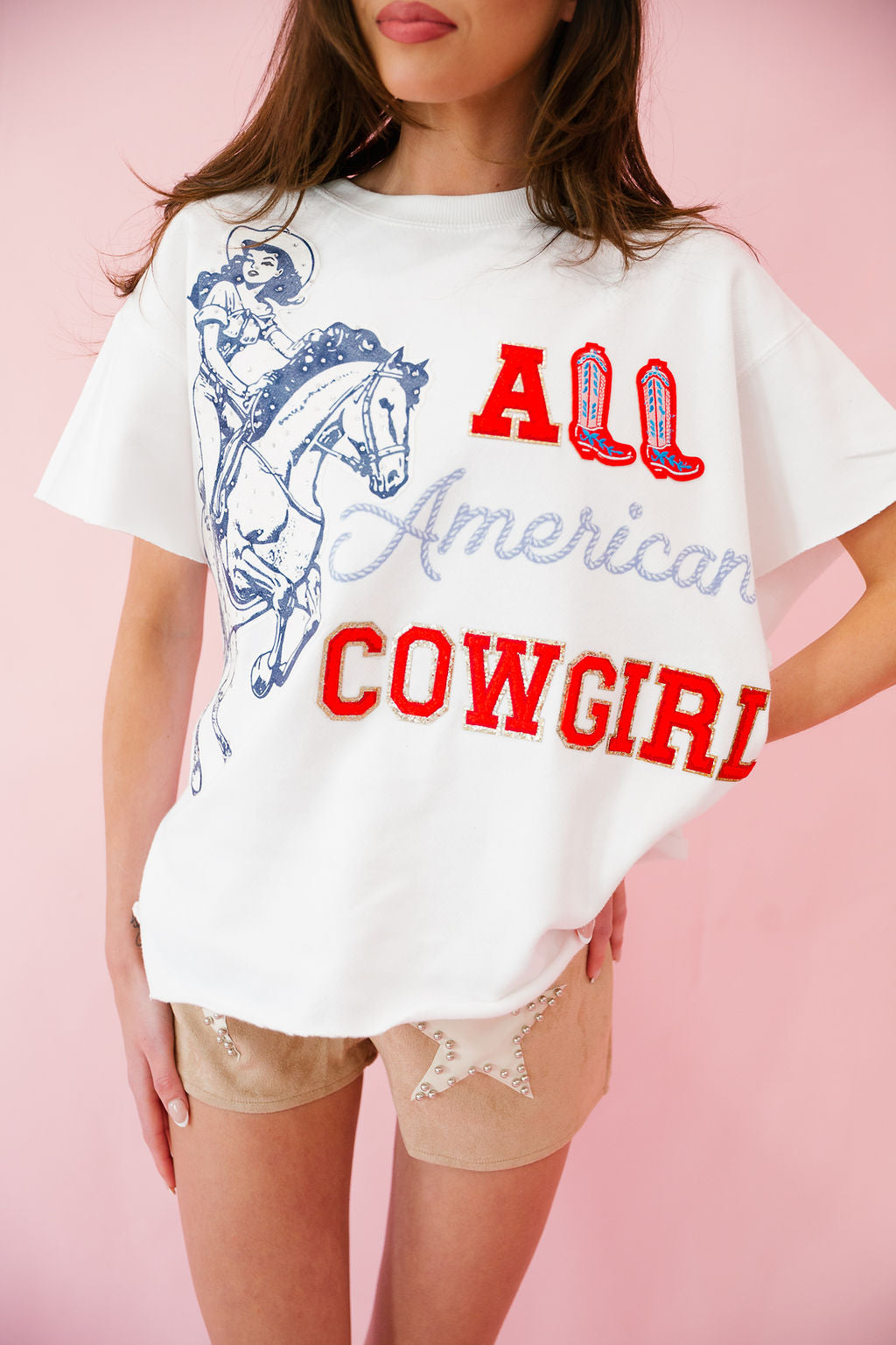 ALL AMERICAN COWGIRL SLEEVELESS PULLOVER PULLOVER Judith March