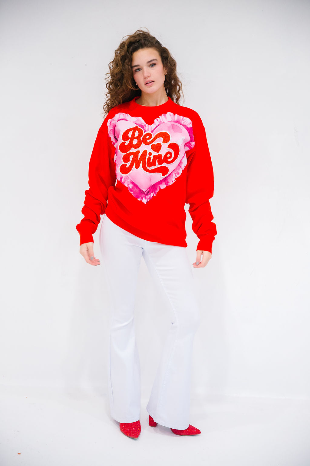 BE MINE RED PULLOVER