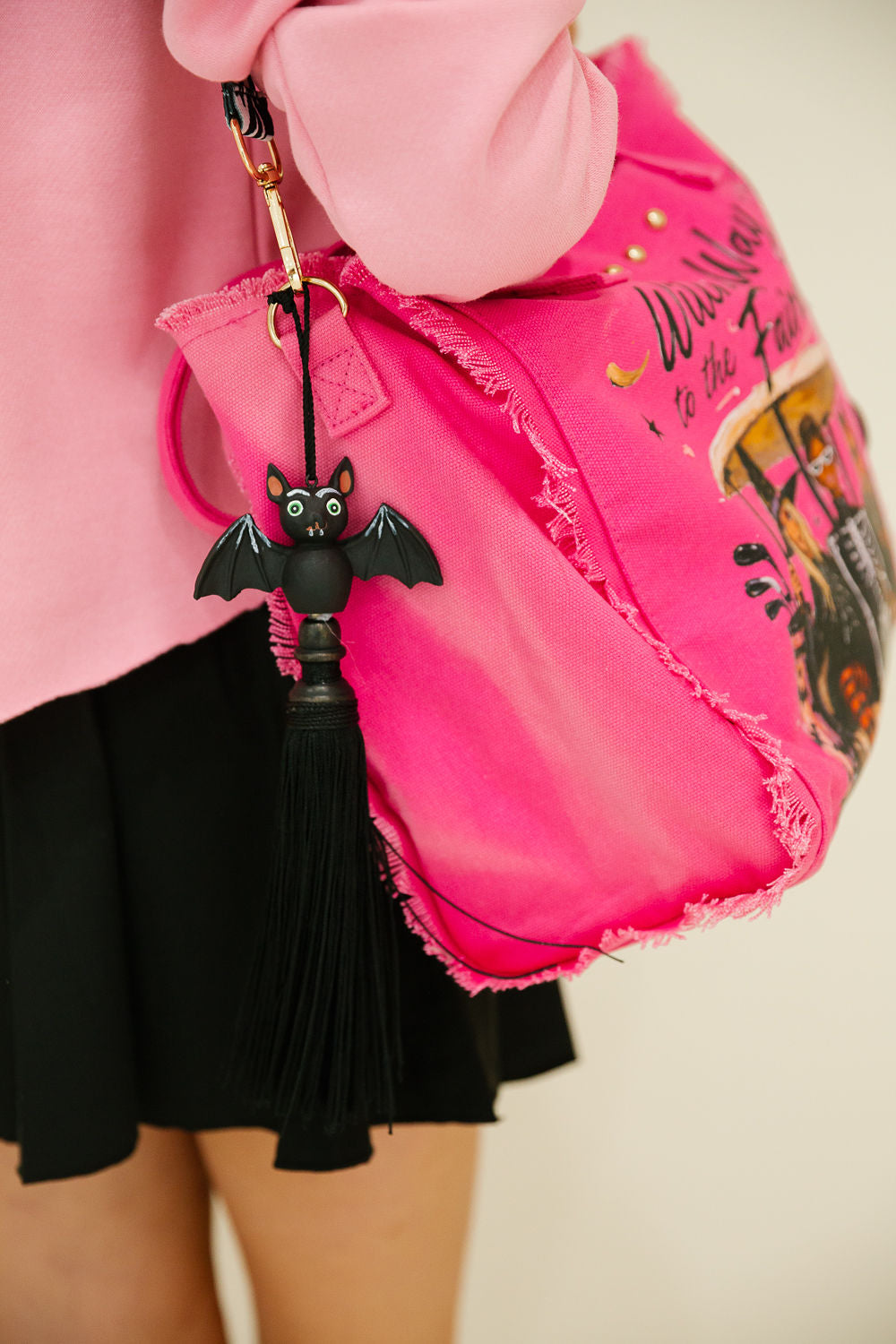 WITCH WAY TO THE FAIRWAY PINK TOTE