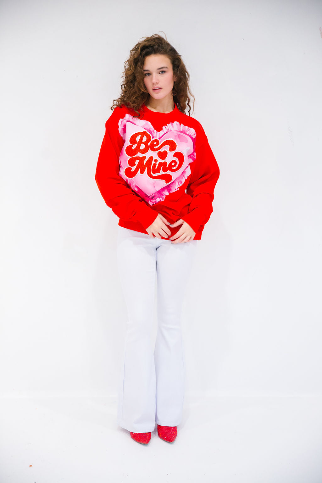 BE MINE RED PULLOVER