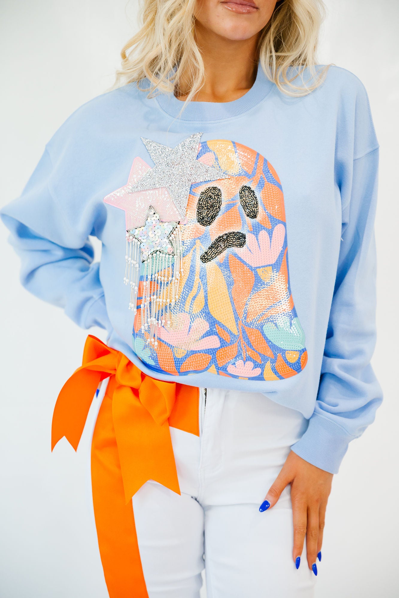 STAR GHOUL BLUE PULLOVER PULLOVER Judith March