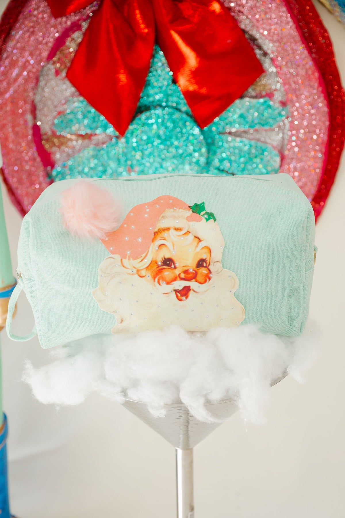 SANTA CLAUS SPARKLE MINT TERRY BAG TERRY BAG Judith March
