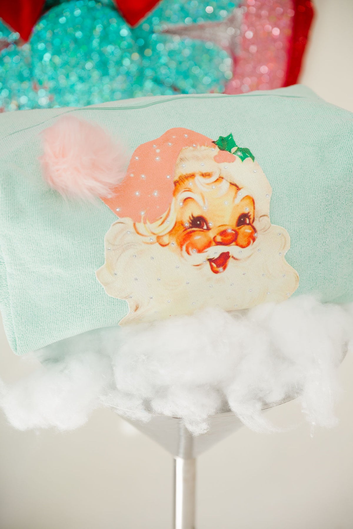SANTA CLAUS SPARKLE MINT TERRY BAG TERRY BAG Judith March