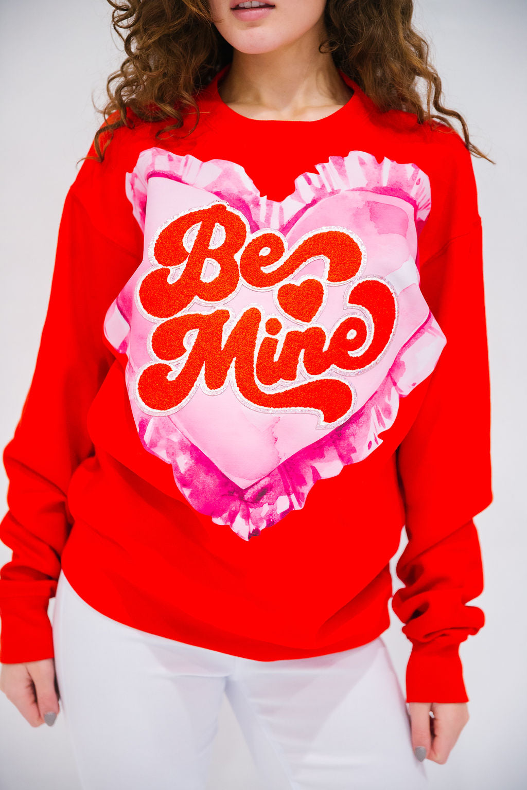 BE MINE RED PULLOVER