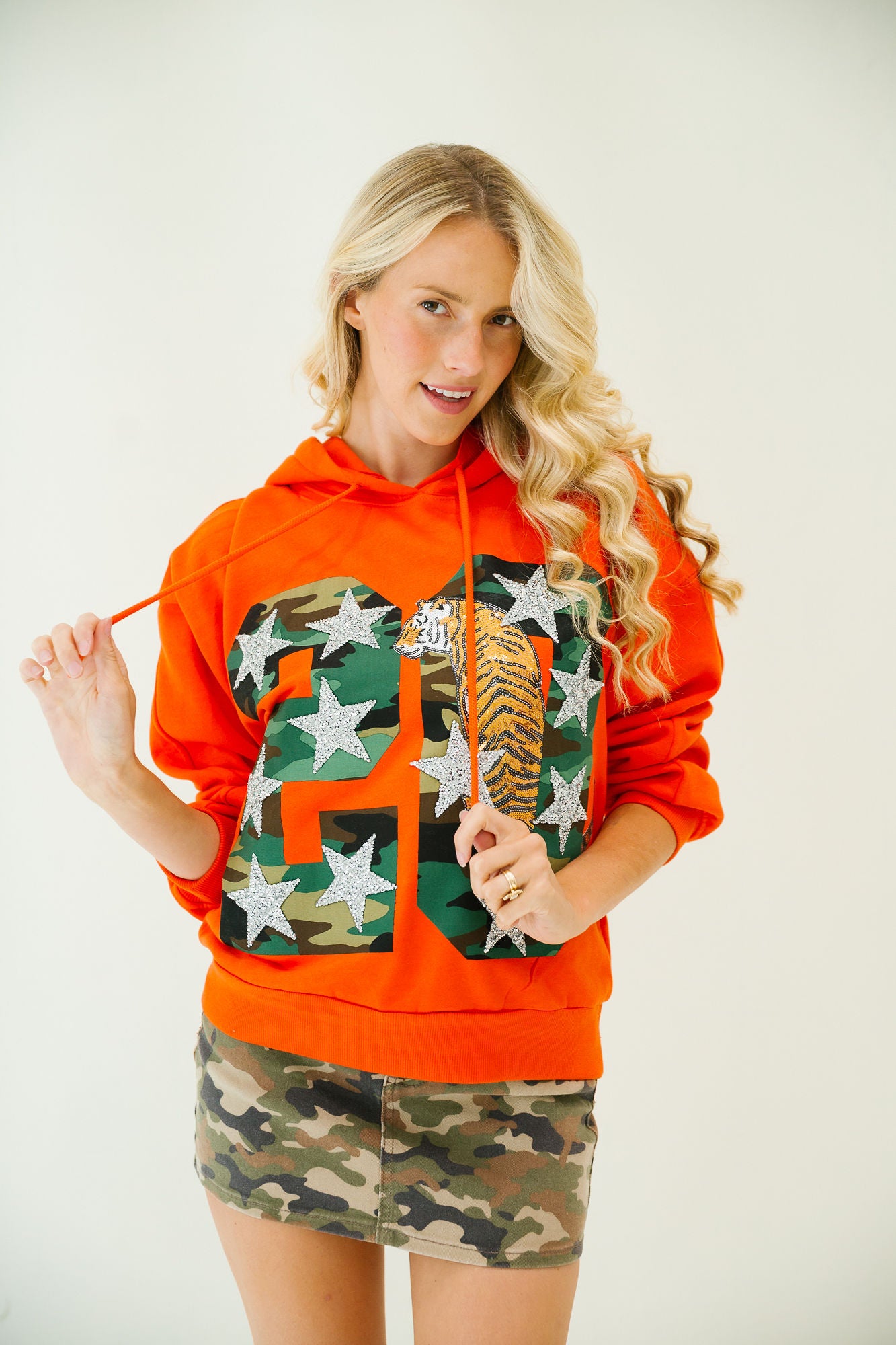 CUSTOM CAMO NUMBER TIGER HOODIE HOODIE Judith March